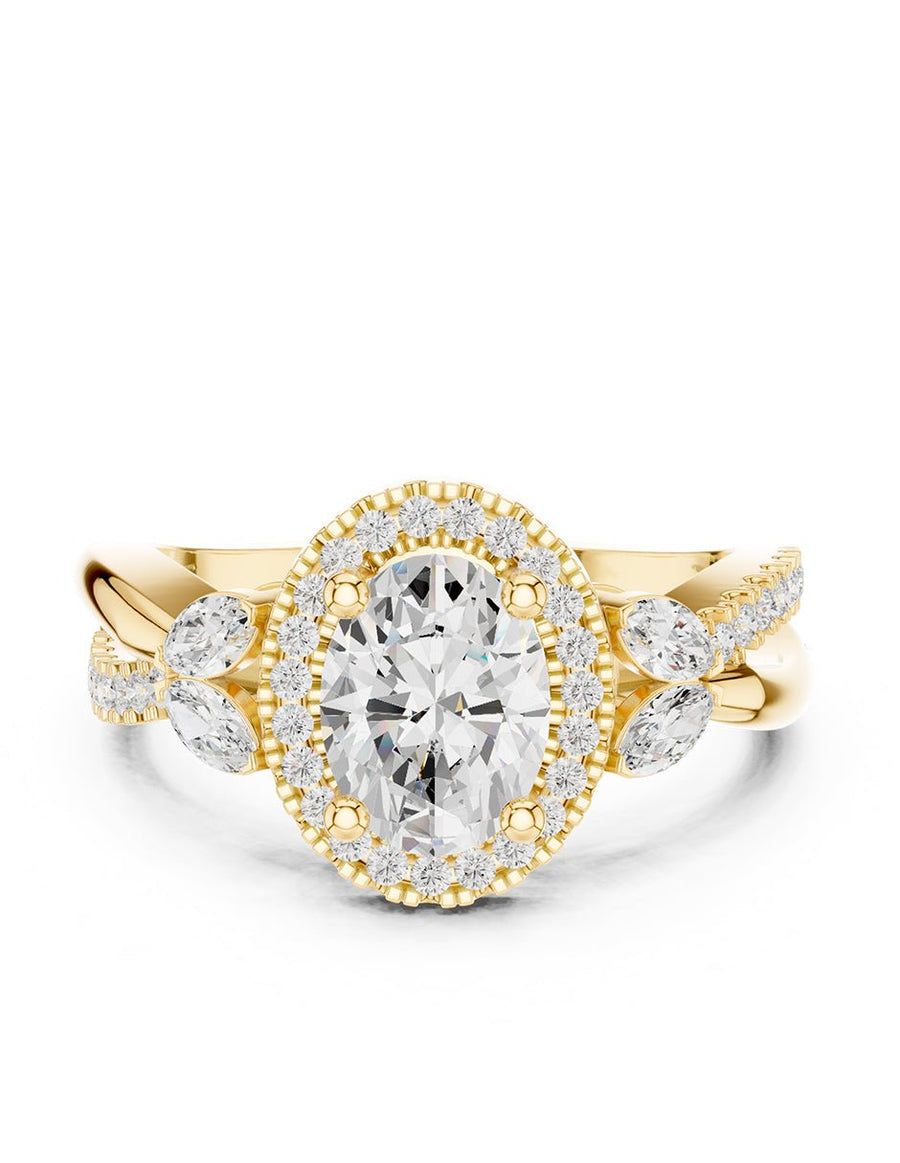 Anillo de compromiso - halo - AMORE417-OV-LG