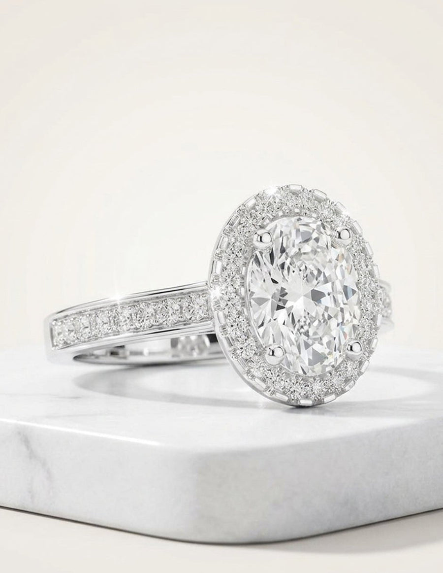 Anillo de compromiso - halo - AMORE418-OV-LG