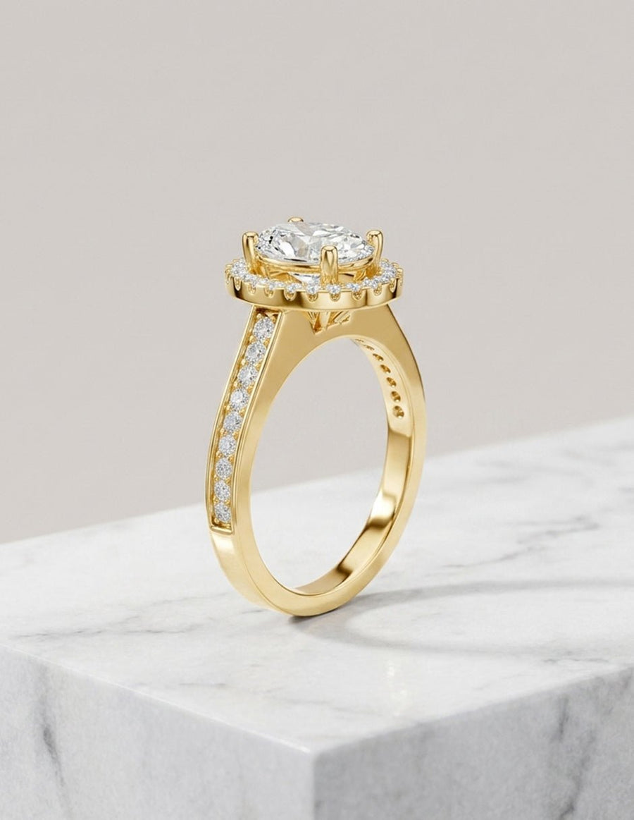 Anillo de compromiso - halo - AMORE418-OV-LG