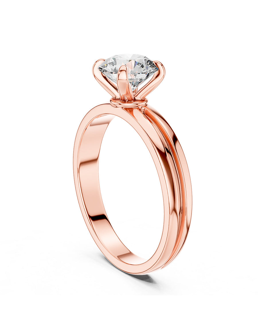 Anillo de Compromiso - solitario - AMORE42-RD-CZ