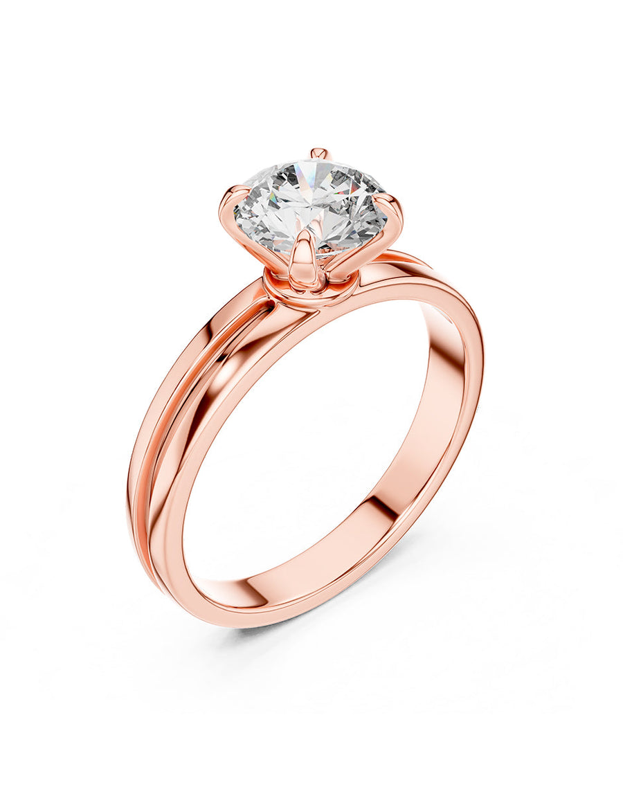 Anillo de Compromiso - solitario - AMORE42-RD-CZ