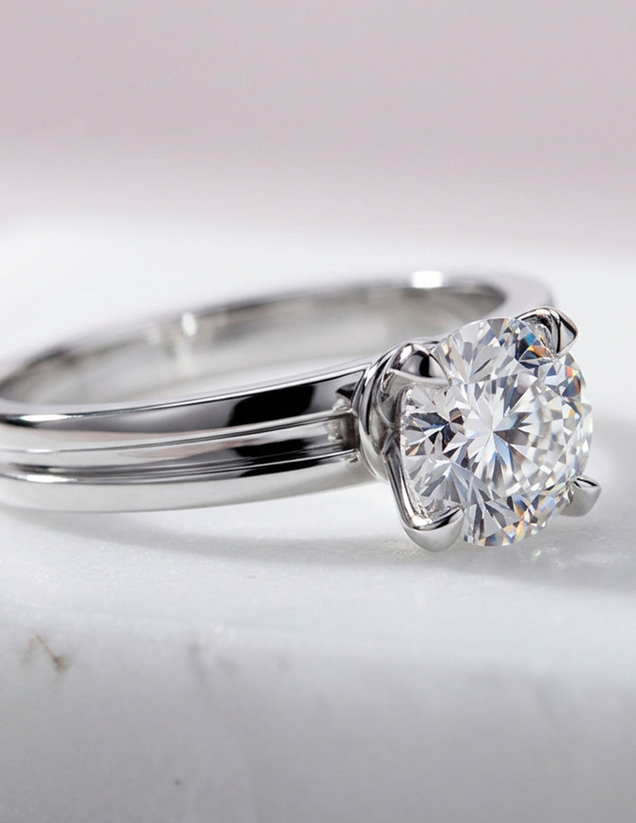Anillo de Compromiso - solitario - AMORE42-RD-CZ