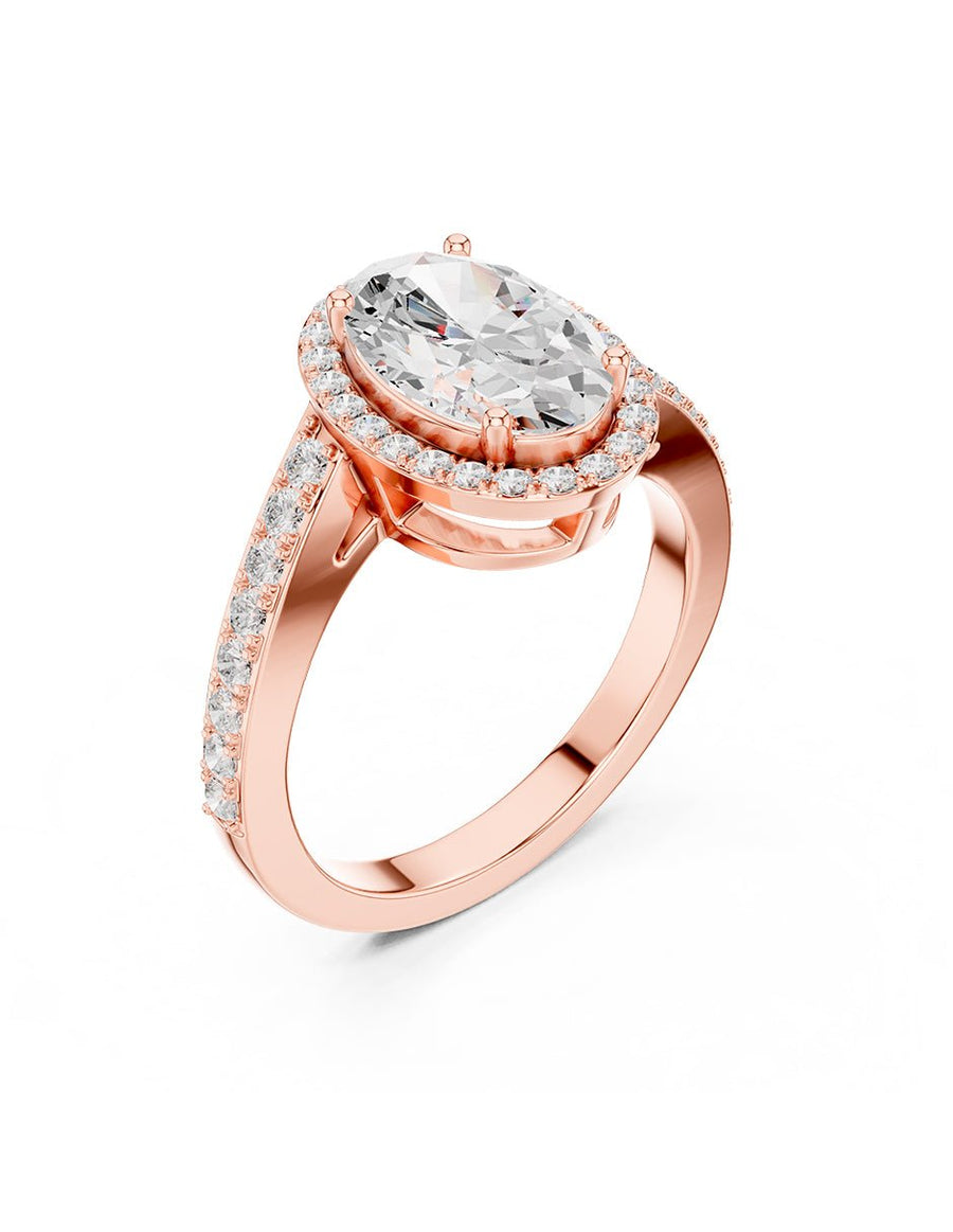 Anillo de compromiso - halo - AMORE420-OV-LG