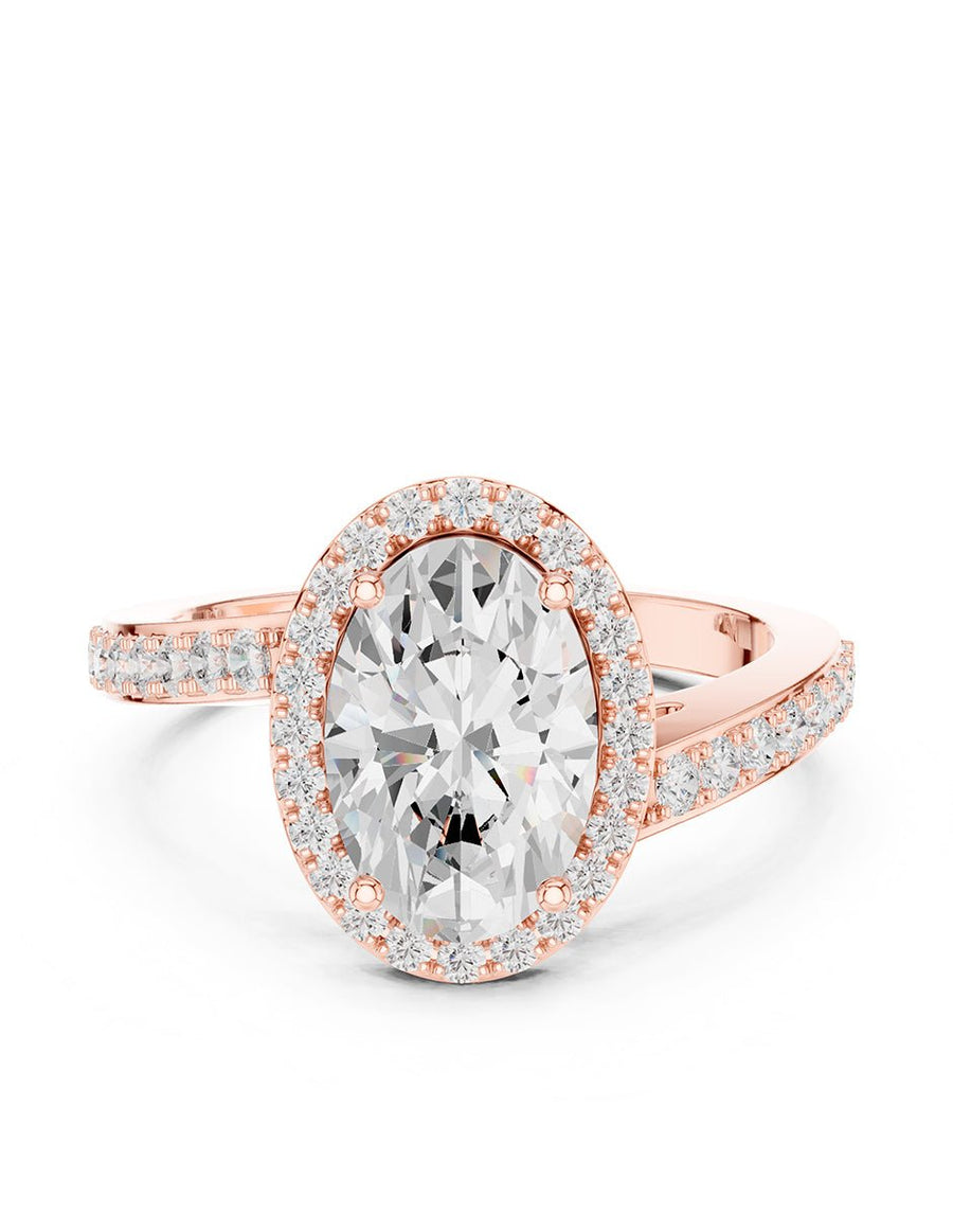 Anillo de compromiso - halo - AMORE420-OV-LG