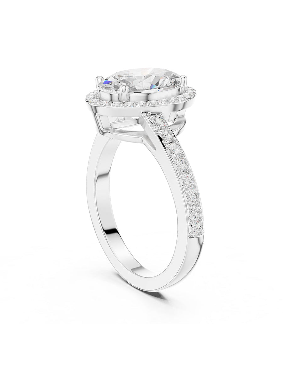 Anillo de compromiso - halo - AMORE420-OV-LG