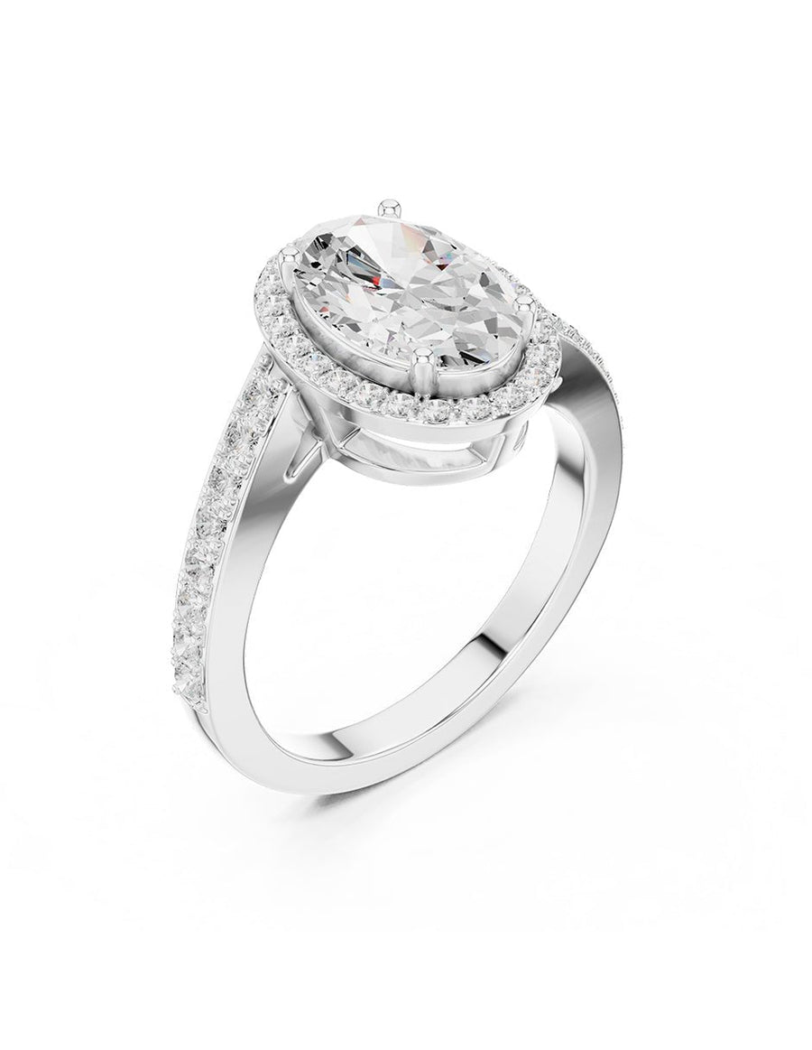 Anillo de compromiso - halo - AMORE420-OV-LG