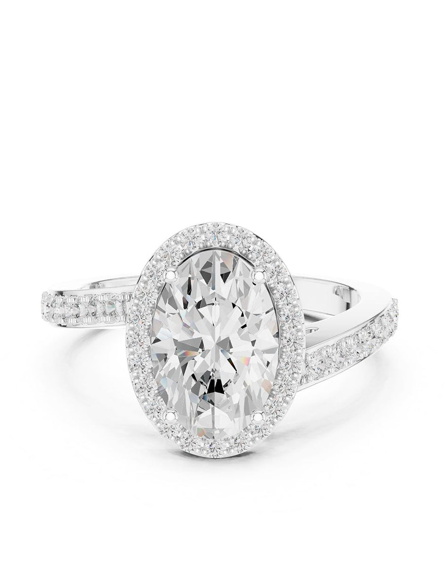 Anillo de compromiso - halo - AMORE420-OV-LG