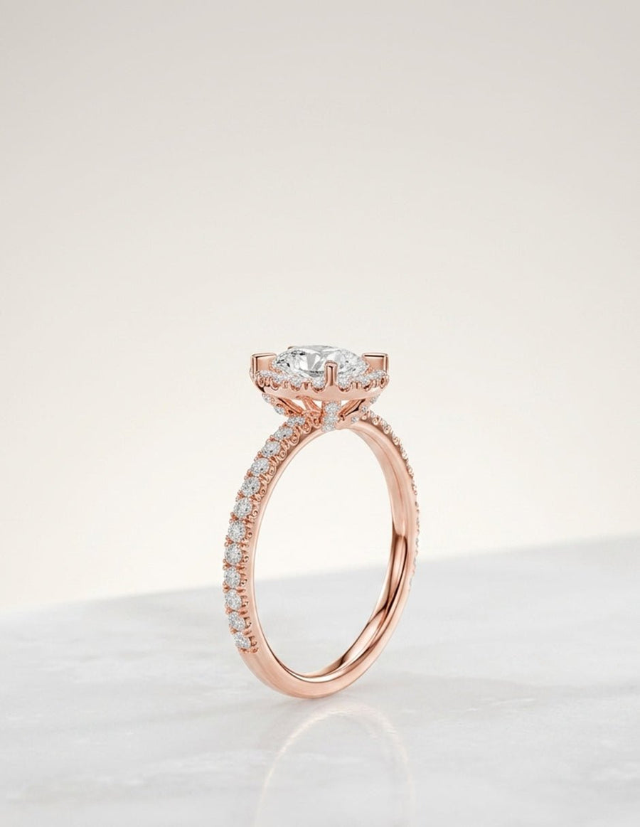 Anillo de compromiso - halo - AMORE421-PE-LG