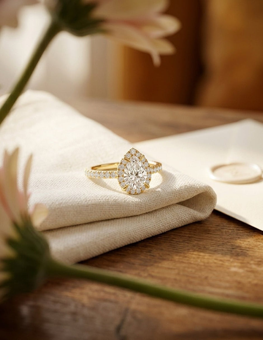Anillo de compromiso - halo - AMORE421-PE-LG