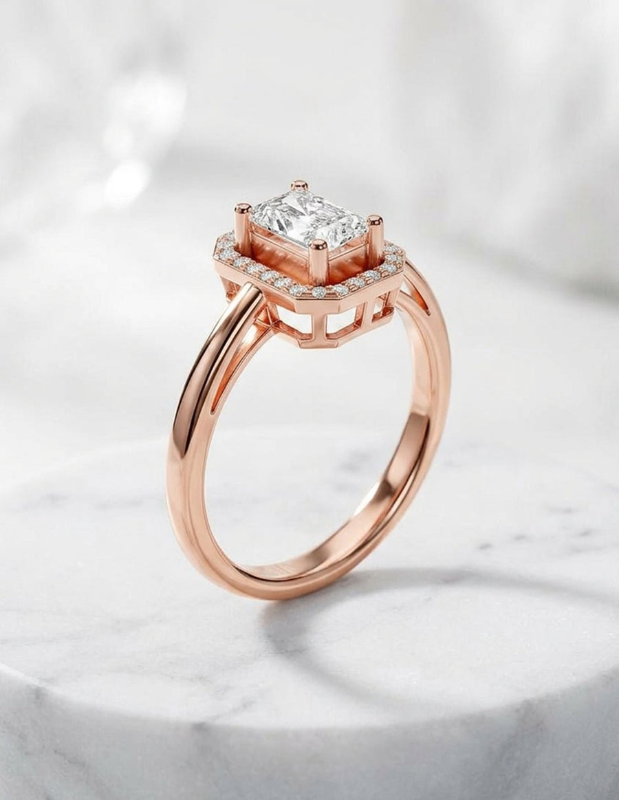 Anillo de compromiso - halo - AMORE422-RA-LG