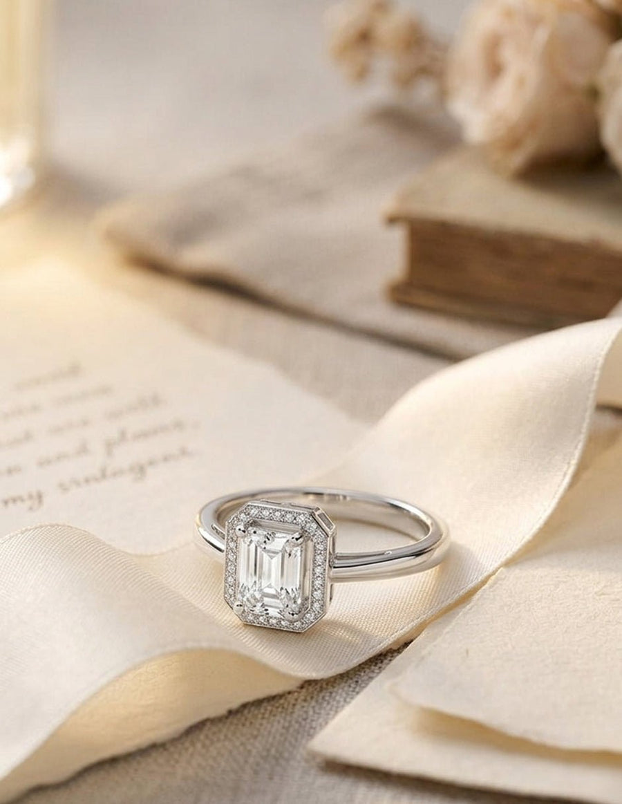 Anillo de compromiso - halo - AMORE422-RA-LG