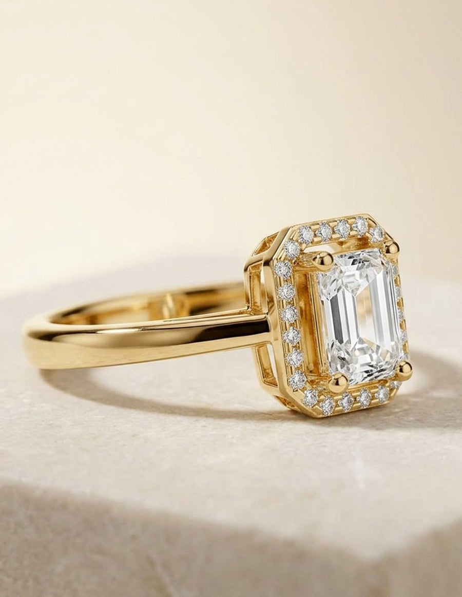 Anillo de compromiso - halo - AMORE422-RA-LG