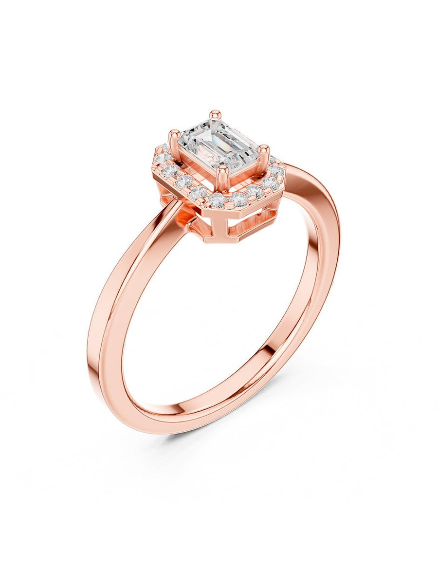 Anillo de compromiso - halo - AMORE423-EM-LG