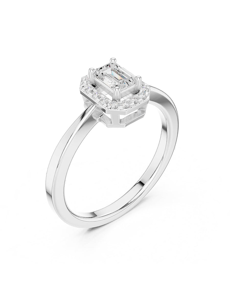 Anillo de compromiso - halo - AMORE423-EM-LG
