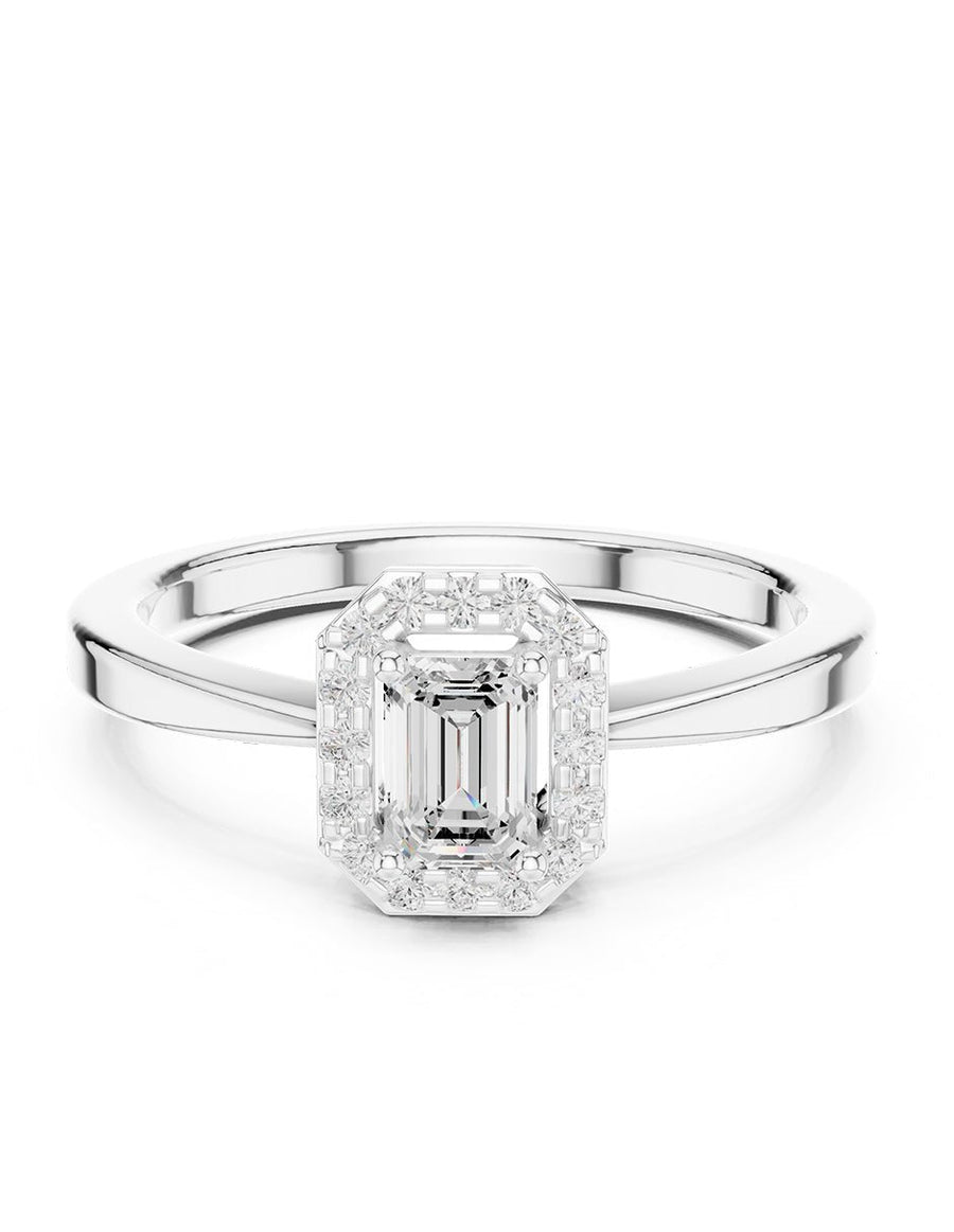 Anillo de compromiso - halo - AMORE423-EM-LG