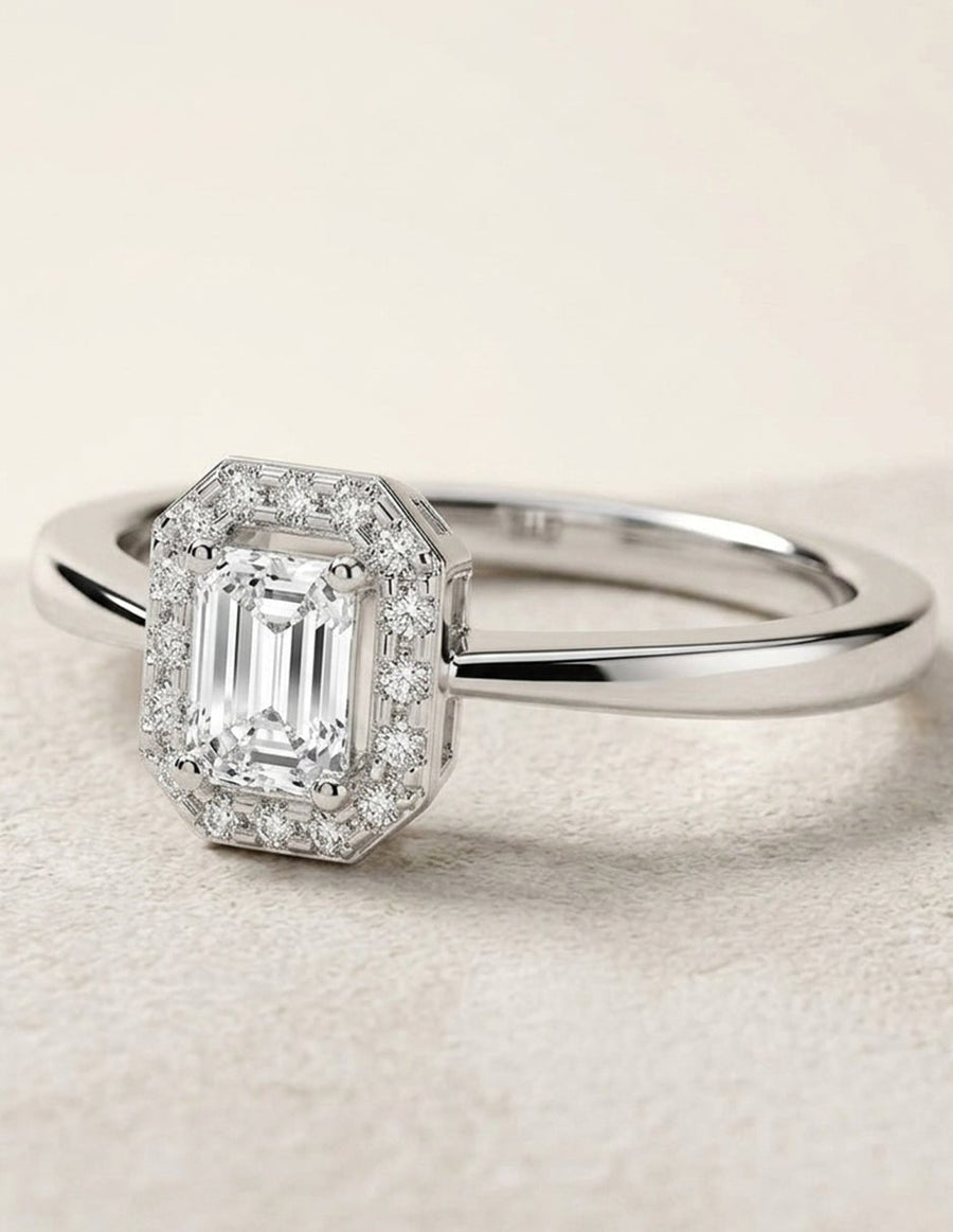 Anillo de compromiso - halo - AMORE423-EM-LG