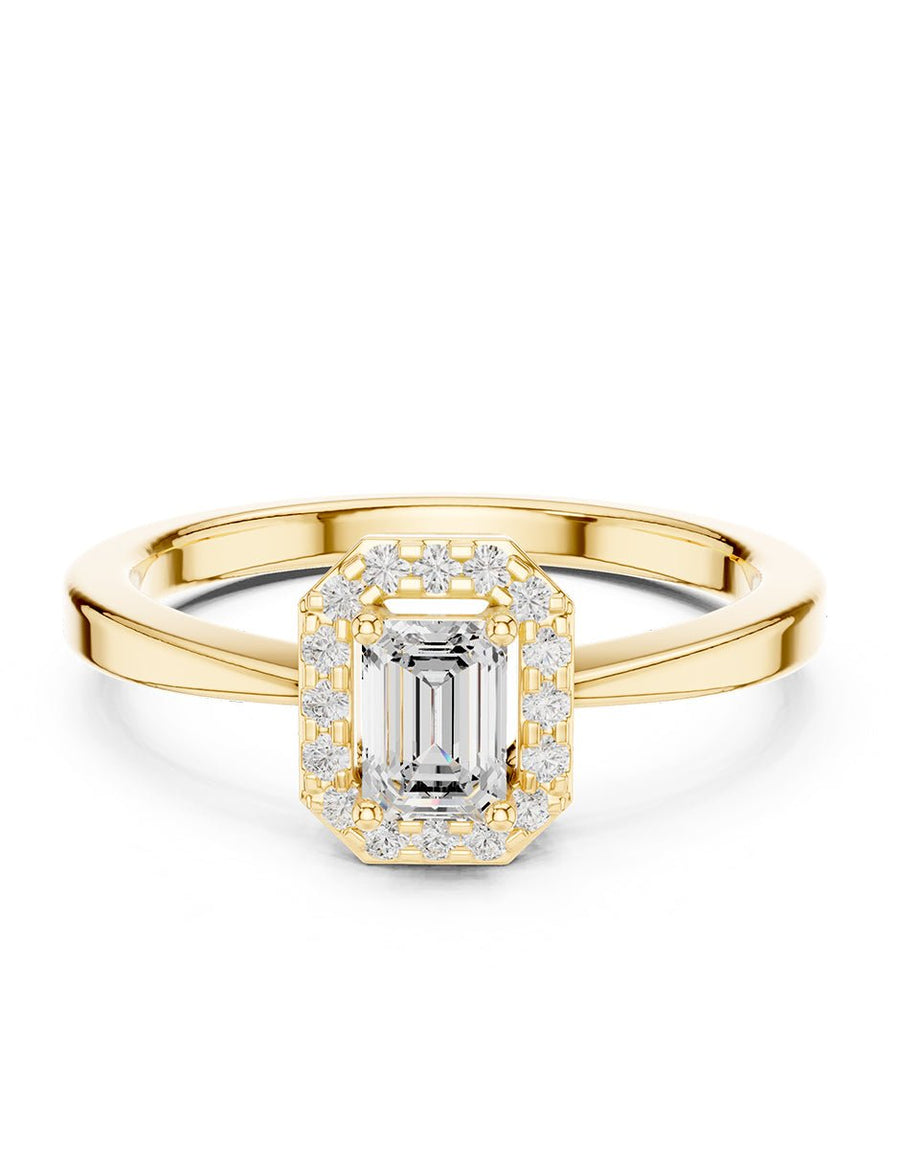 Anillo de compromiso - halo - AMORE423-EM-LG