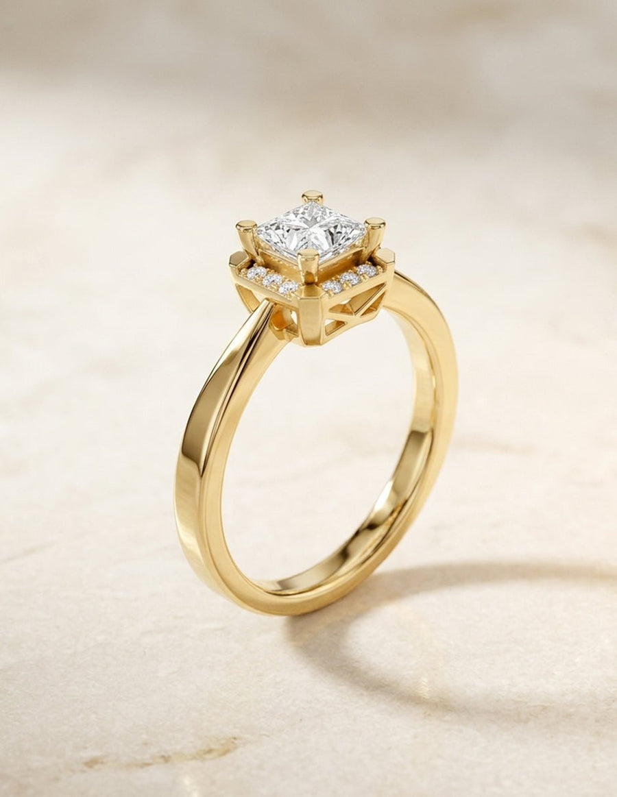 Anillo de compromiso - halo - AMORE423-PR-LG