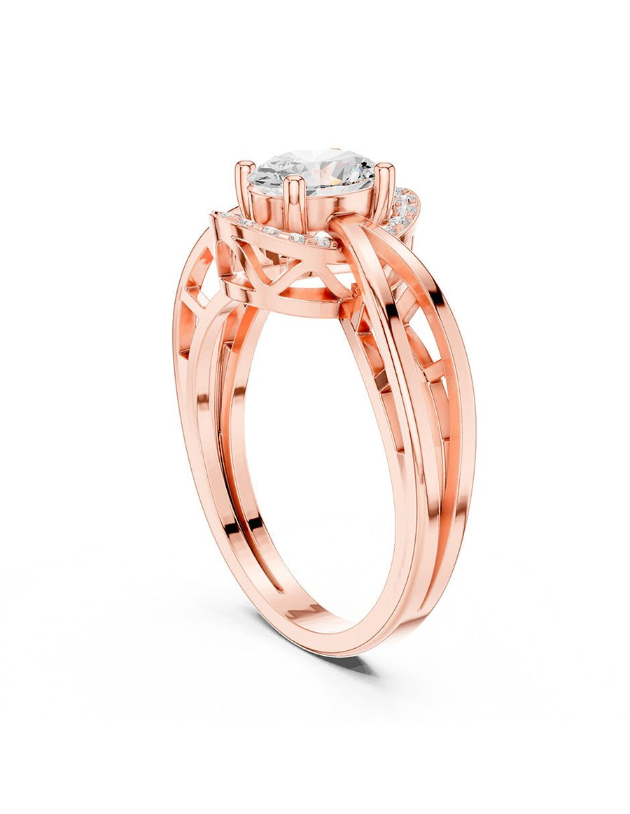 Anillo de compromiso - halo - AMORE424-OV-LG