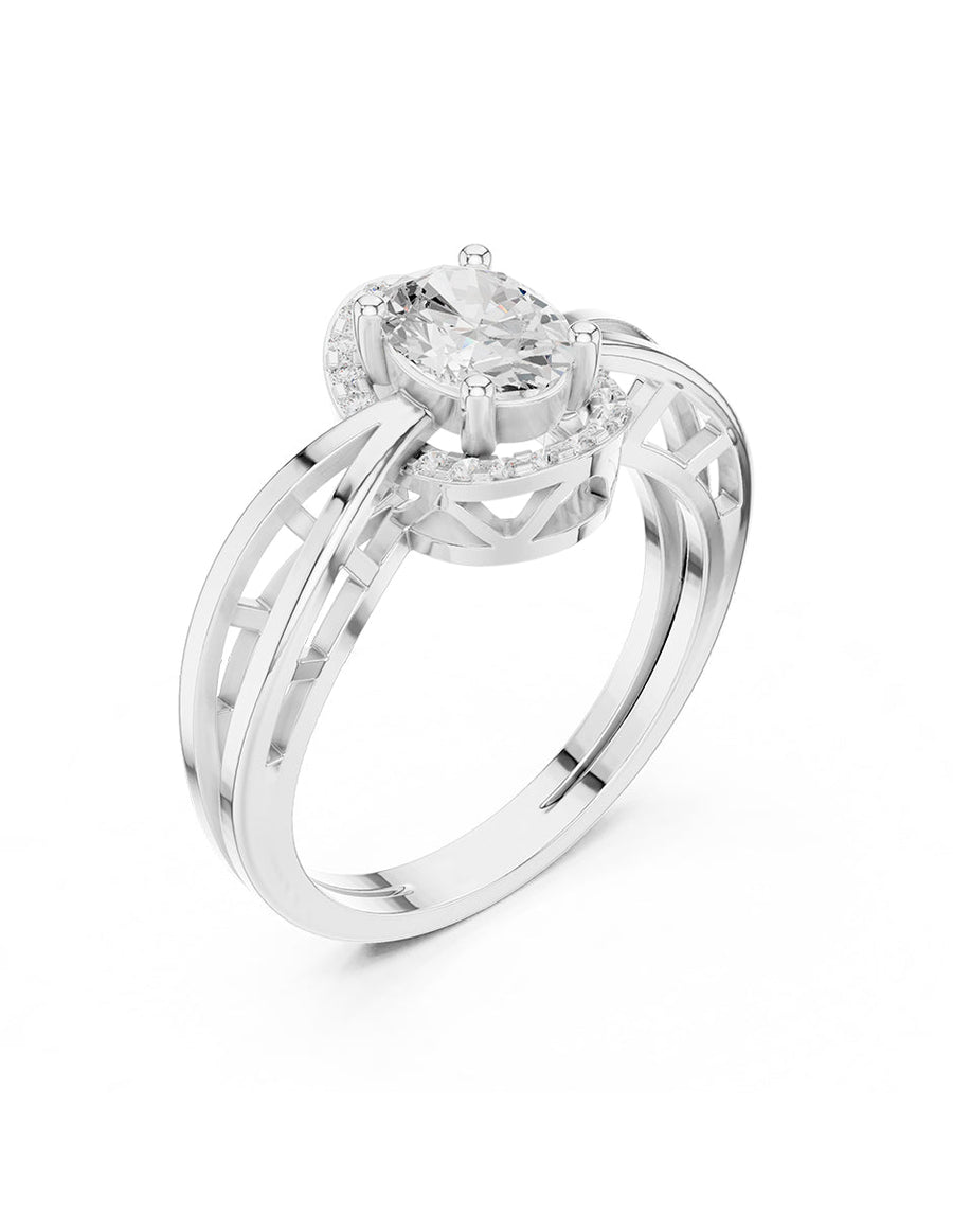 Anillo de compromiso - halo - AMORE424-OV-LG