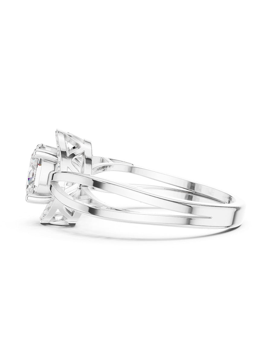 Anillo de compromiso - halo - AMORE424-OV-LG