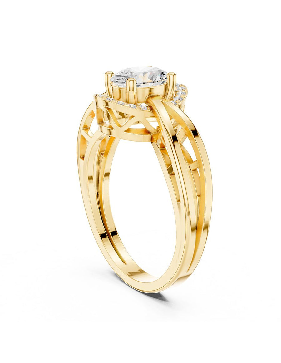 Anillo de compromiso - halo - AMORE424-OV-LG