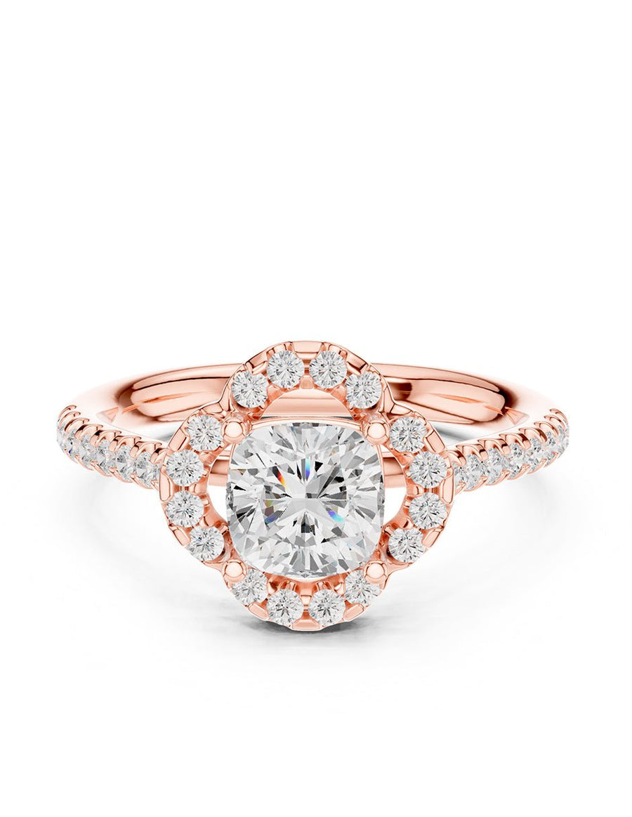 Anillo de compromiso - halo - AMORE425-CU-LG