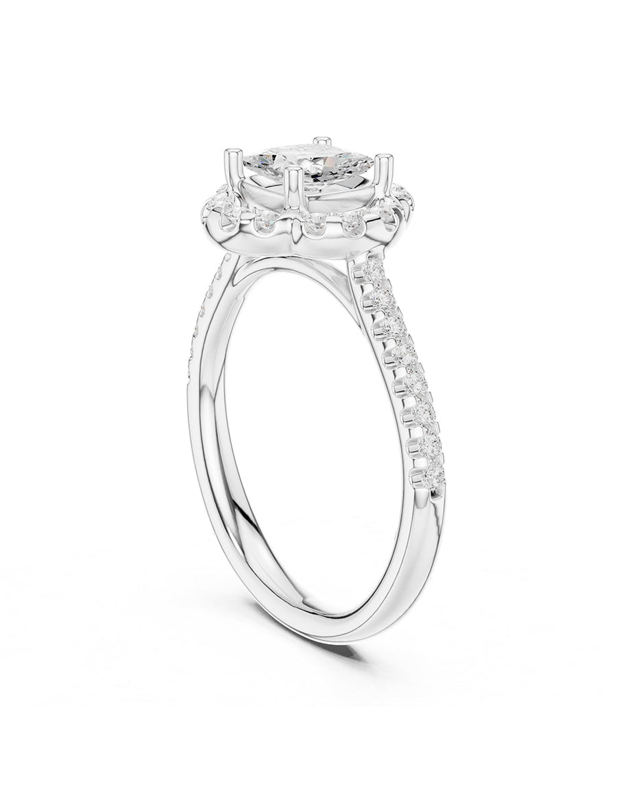 Anillo de compromiso - halo - AMORE425-CU-LG
