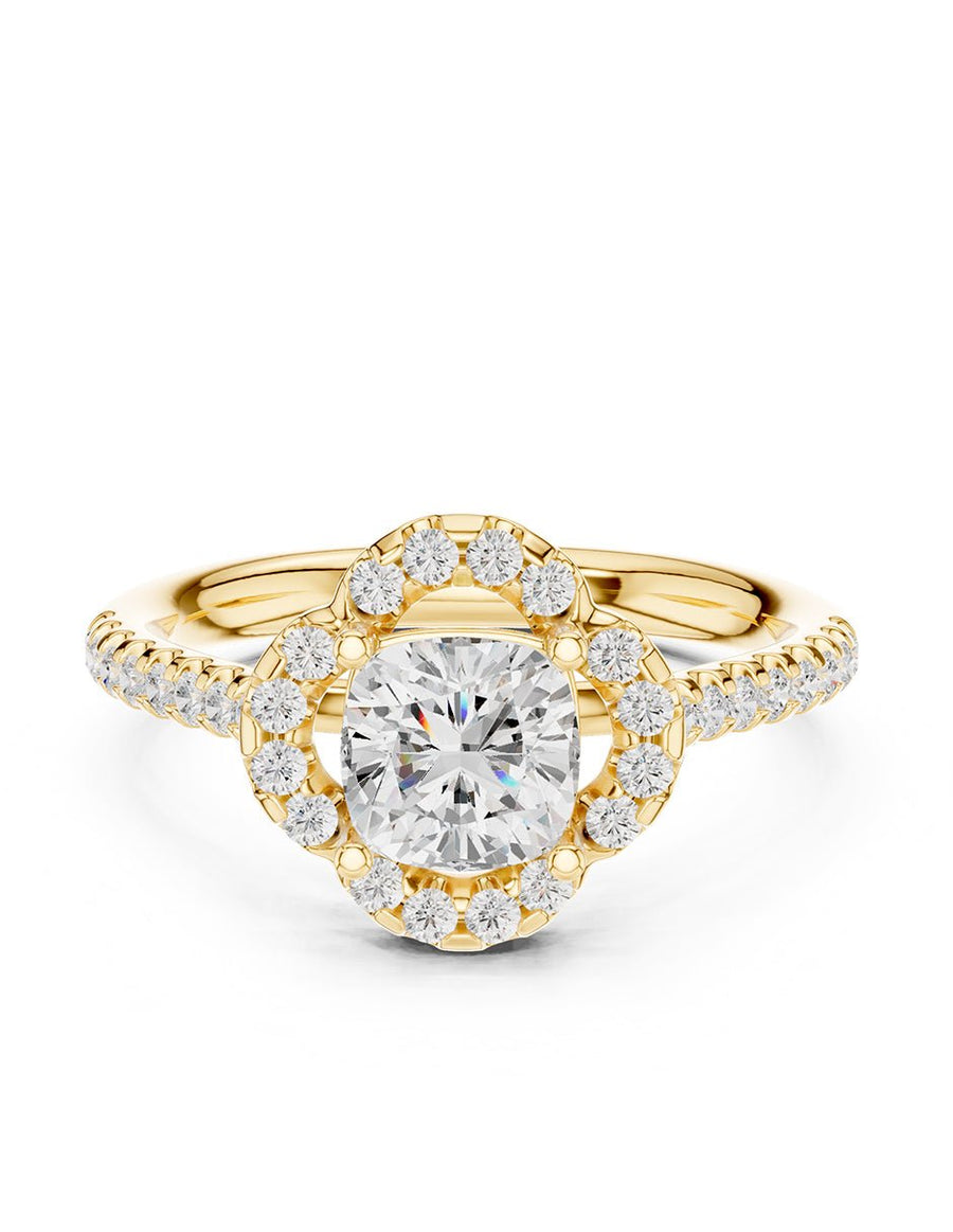 Anillo de compromiso - halo - AMORE425-CU-LG