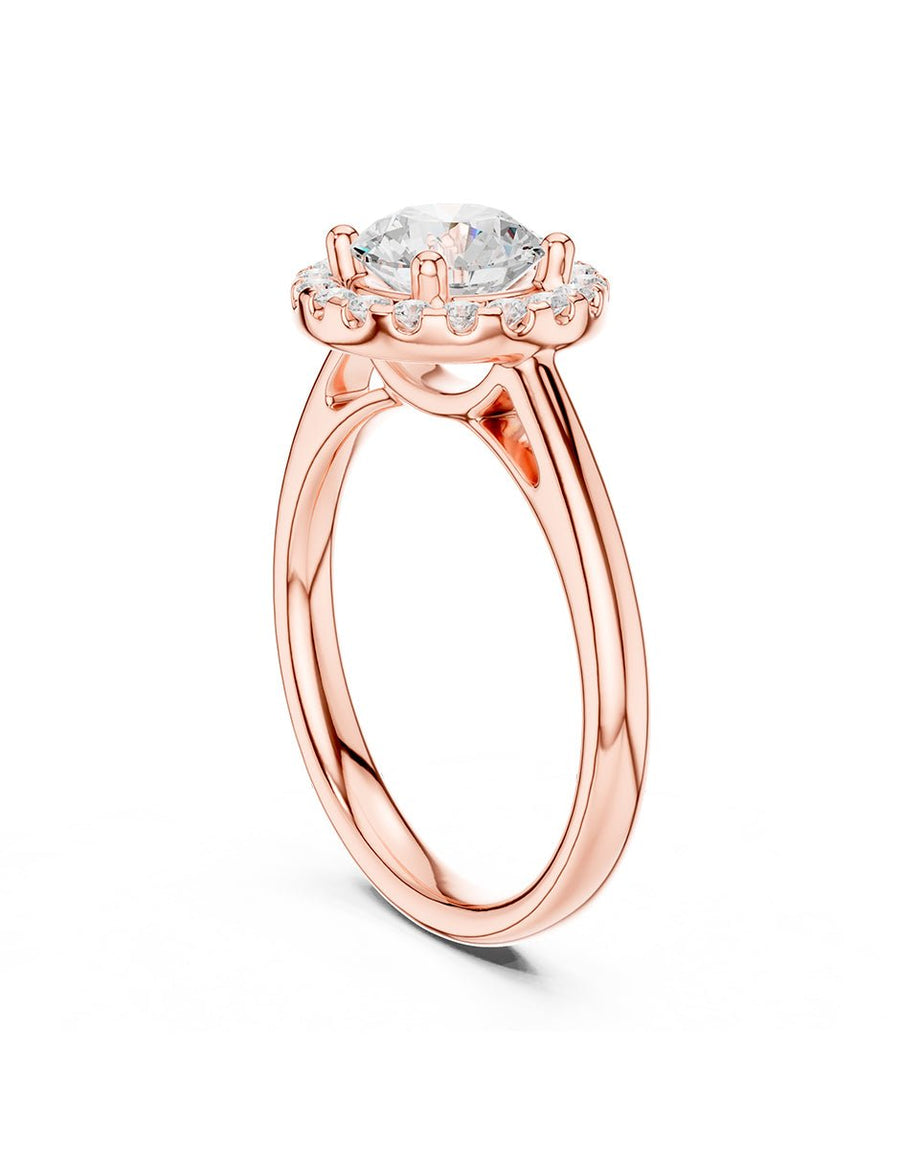 Anillo de compromiso - halo - AMORE427-RD-LG