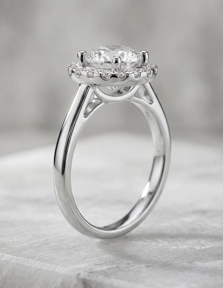 Anillo de compromiso - halo - AMORE427-RD-LG