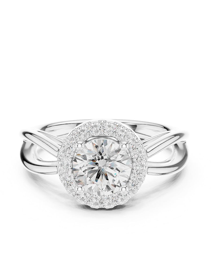 Anillo de compromiso - halo - AMORE428-RD-LG