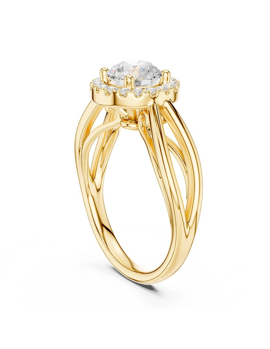 Anillo de compromiso - halo - AMORE428-RD-LG