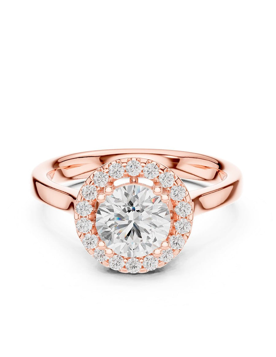 Anillo de compromiso - halo - AMORE429-RD-LG