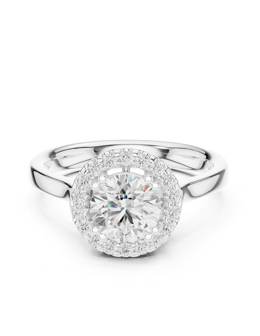 Anillo de compromiso - halo - AMORE429-RD-LG