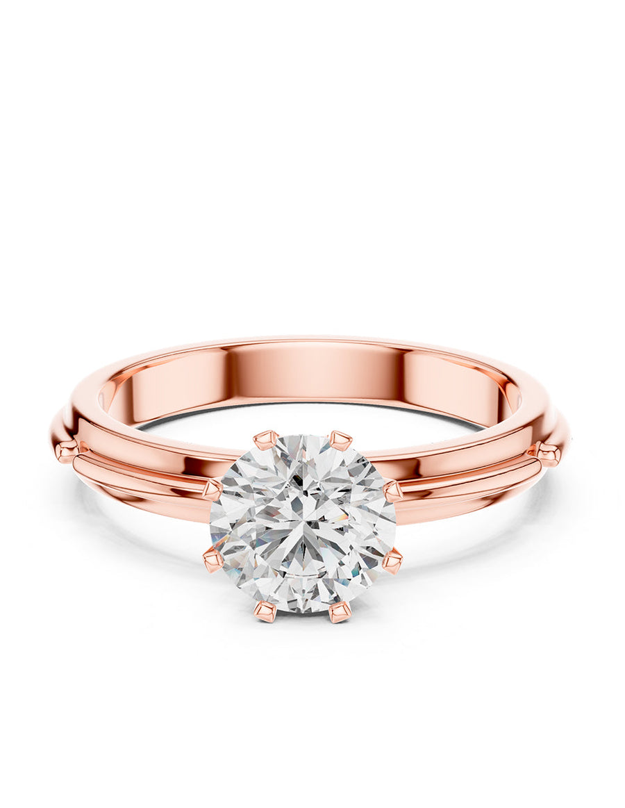 Anillo de Compromiso - solitario - AMORE43-RD-CZ