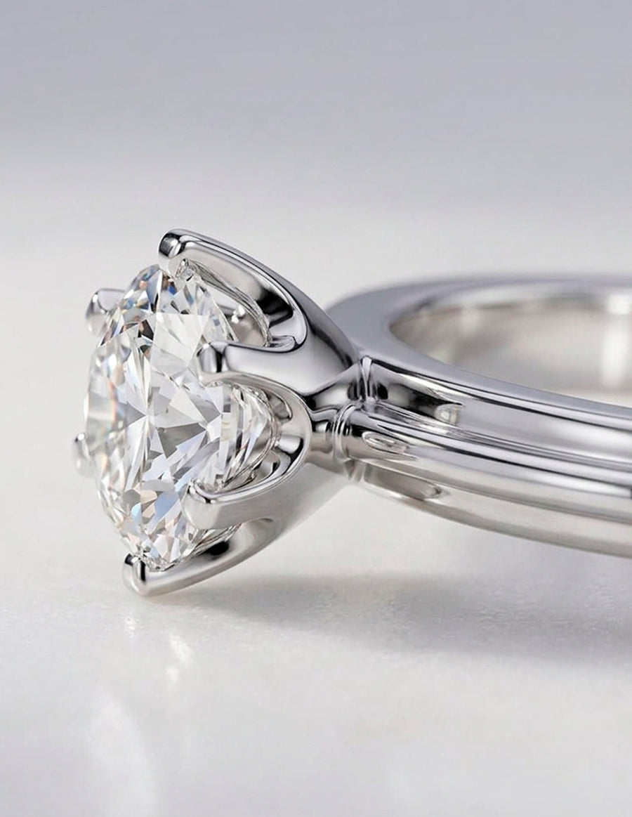 Anillo de Compromiso - solitario - AMORE43-RD-CZ