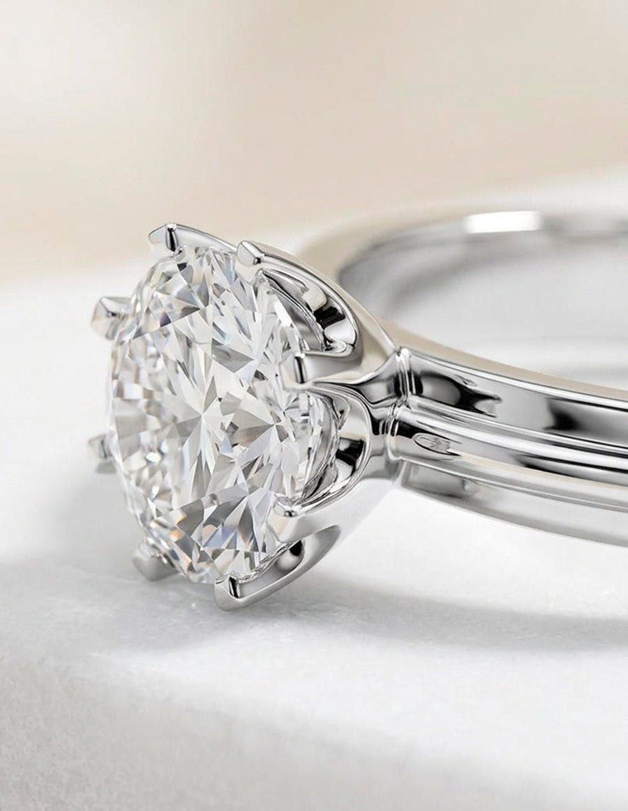Anillo de Compromiso - solitario - AMORE43-RD-CZ