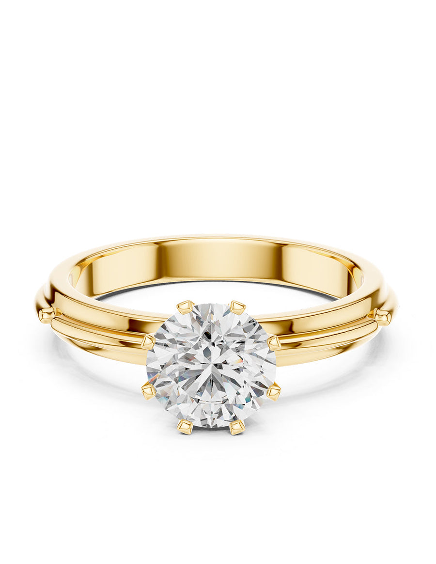 Anillo de Compromiso - solitario - AMORE43-RD-CZ