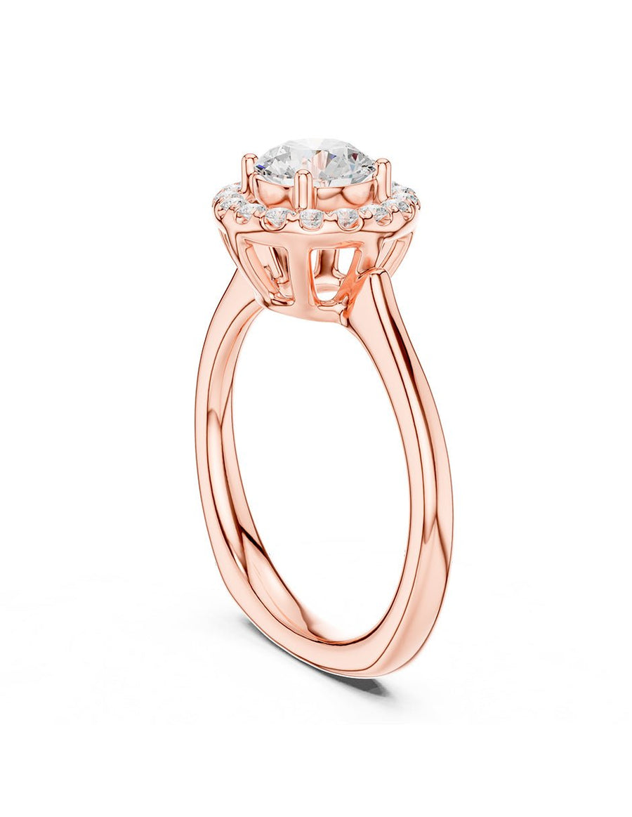 Anillo de compromiso - halo - AMORE430-RD-LG