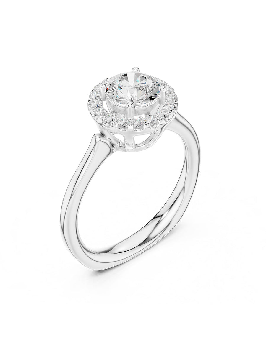 Anillo de compromiso - halo - AMORE430-RD-LG