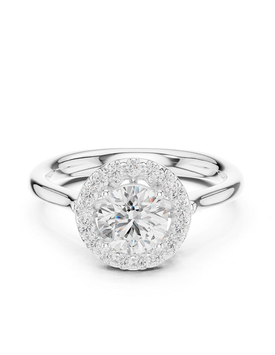 Anillo de compromiso - halo - AMORE430-RD-LG