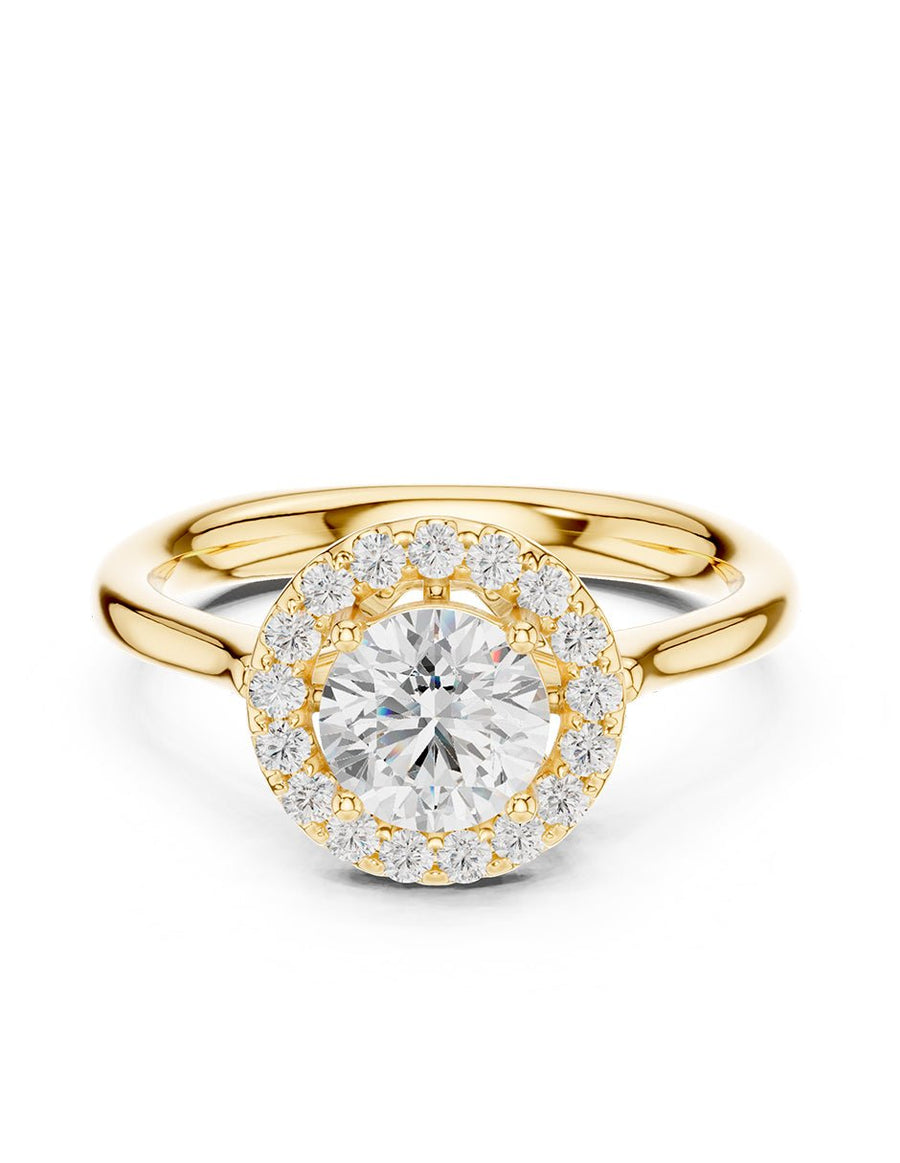 Anillo de compromiso - halo - AMORE430-RD-LG