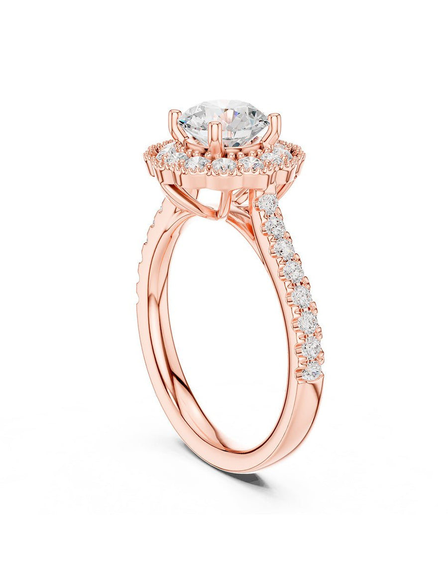 Anillo de compromiso - halo - AMORE431-RD-LG
