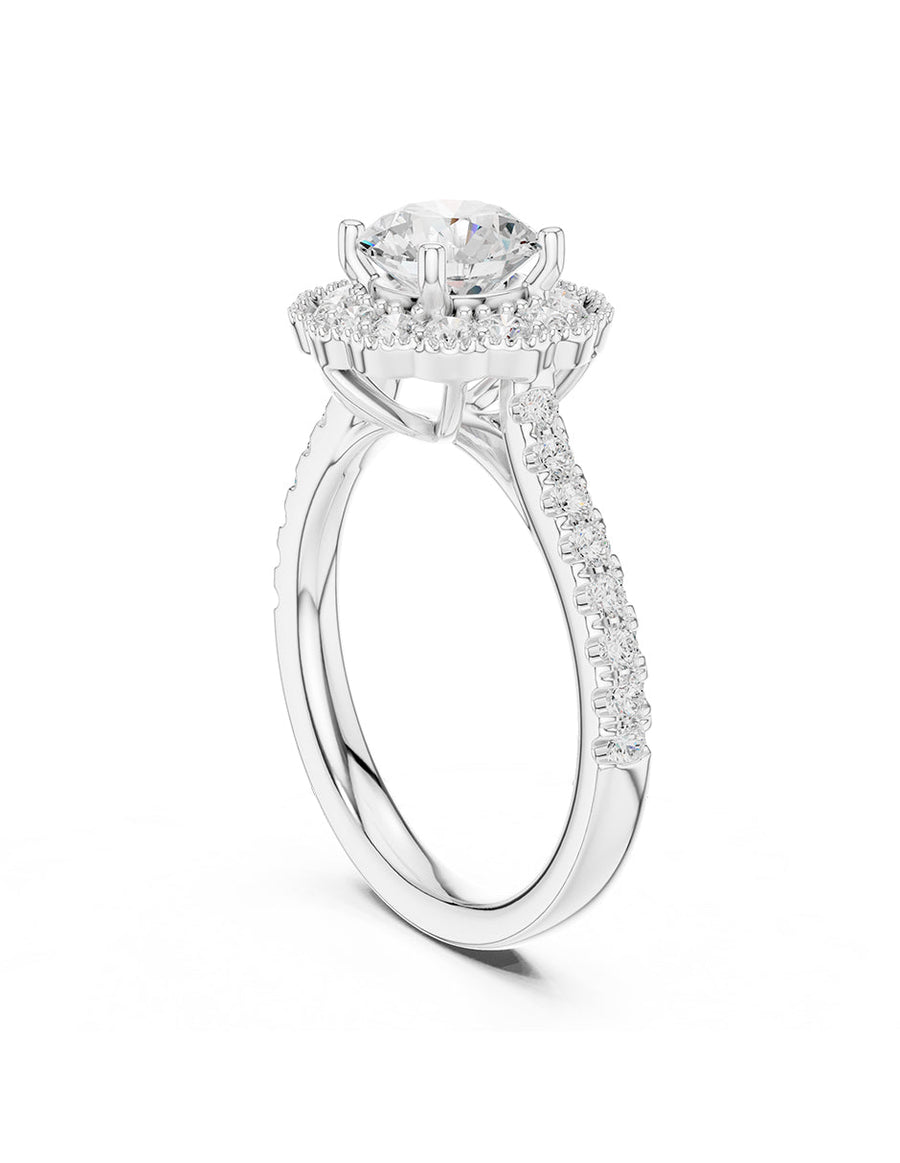Anillo de compromiso - halo - AMORE431-RD-LG
