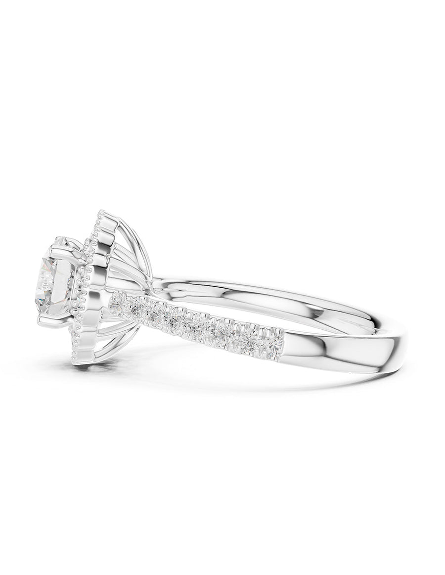 Anillo de compromiso - halo - AMORE431-RD-LG