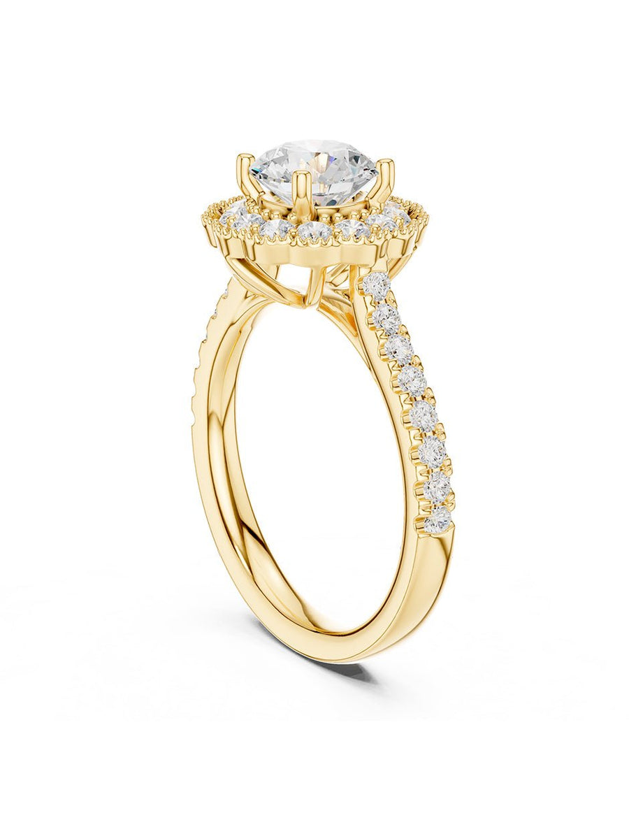 Anillo de compromiso - halo - AMORE431-RD-LG