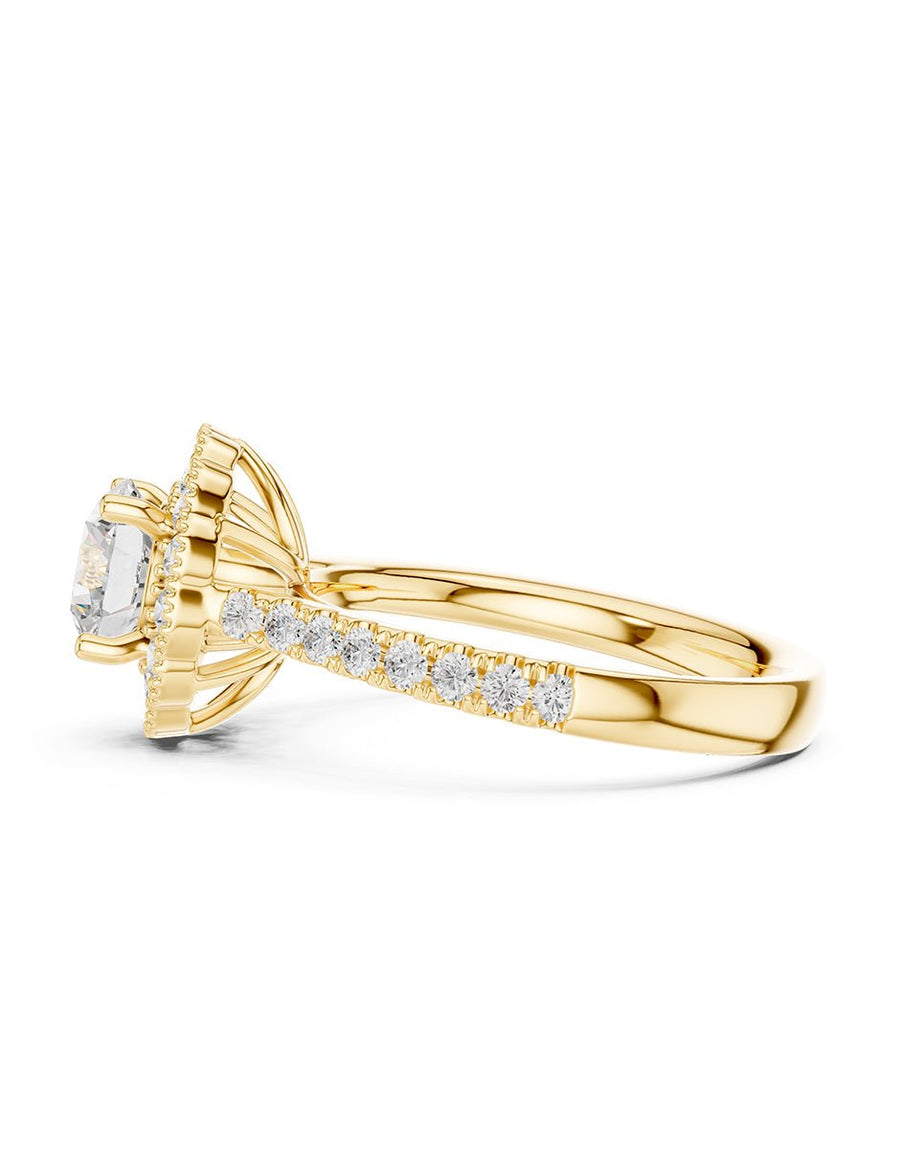 Anillo de compromiso - halo - AMORE431-RD-LG
