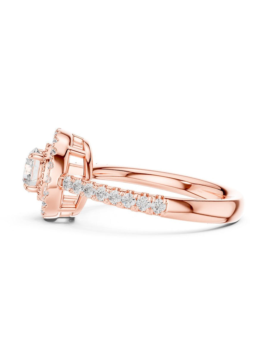 Anillo de compromiso - halo - AMORE432-RD-LG