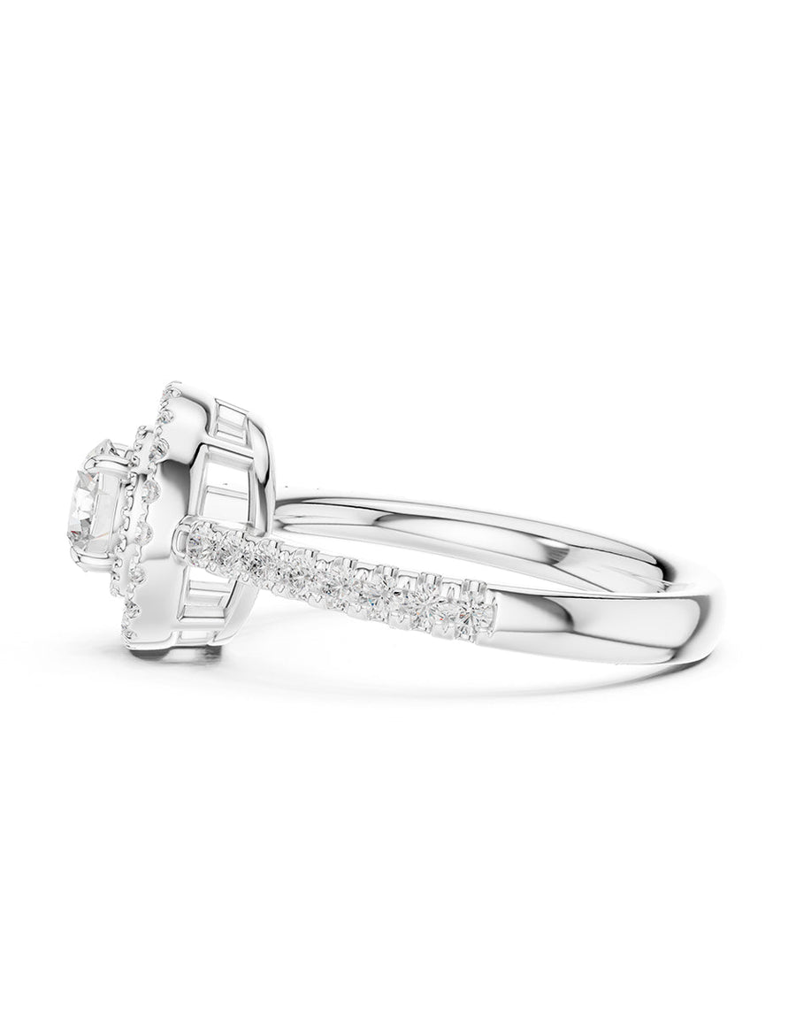 Anillo de compromiso - halo - AMORE432-RD-LG